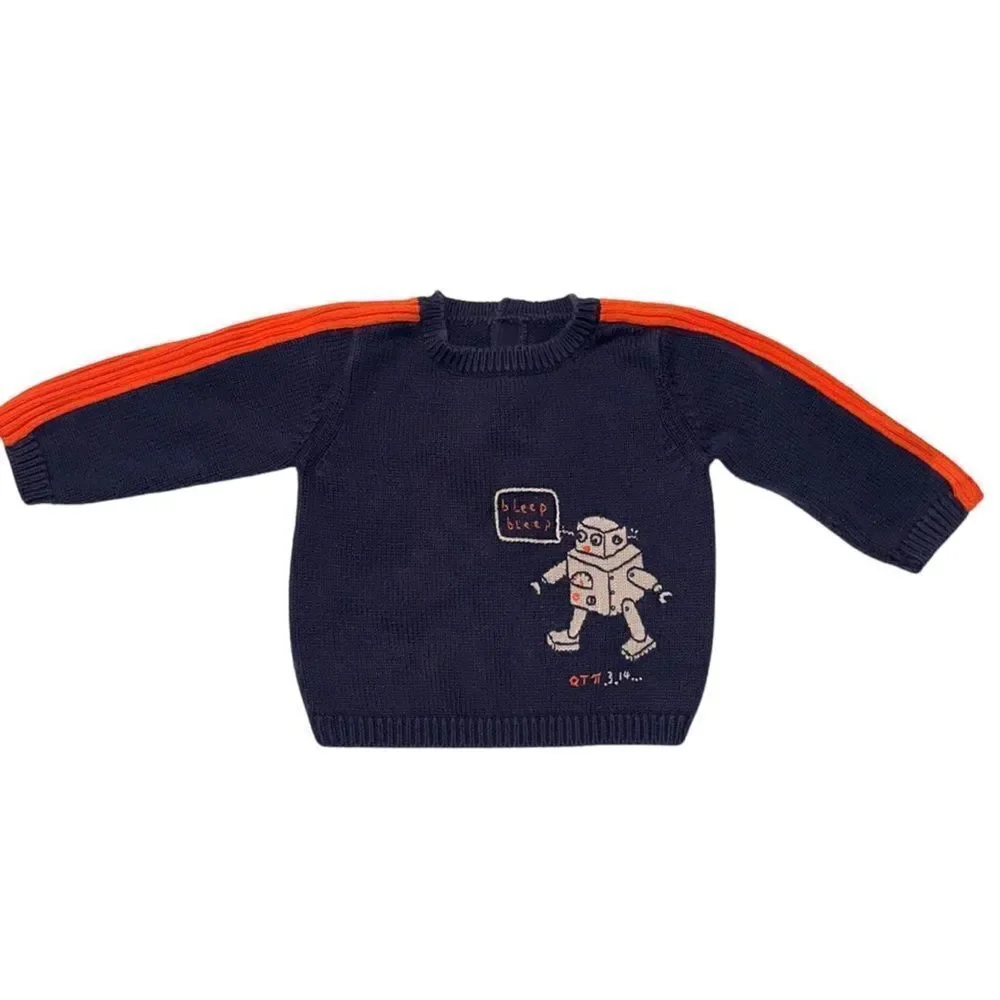 Gymboree Robot Themed Shirt, Sweater‎ and Matching Hat 12-18 months